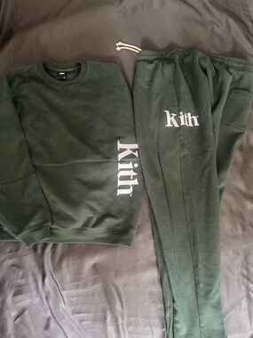 Kith Dark Green Logo Crewneck